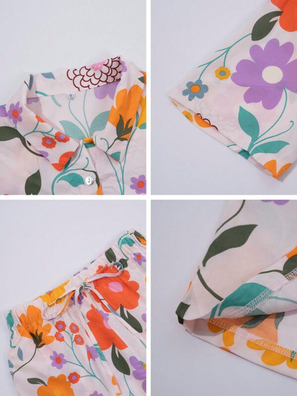 Conjunto Veraniego Bohemio de Blusa y Shorts con Estampado Floral - Image 28