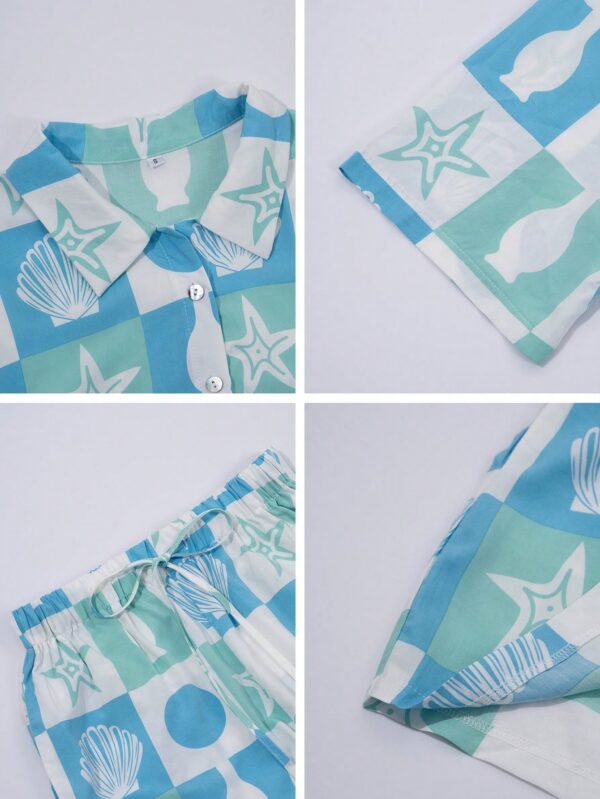 Conjunto Veraniego Bohemio de Blusa y Shorts con Estampado Floral - Image 35
