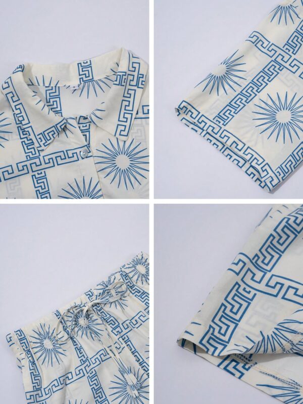 Conjunto Veraniego Bohemio de Blusa y Shorts con Estampado Floral - Image 49
