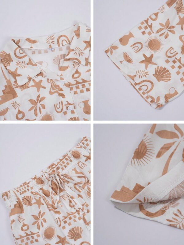 Conjunto Veraniego Bohemio de Blusa y Shorts con Estampado Floral - Image 14