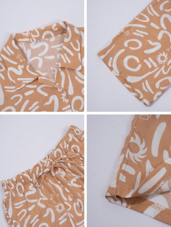 Conjunto Veraniego Bohemio de Blusa y Shorts con Estampado Floral - Image 63