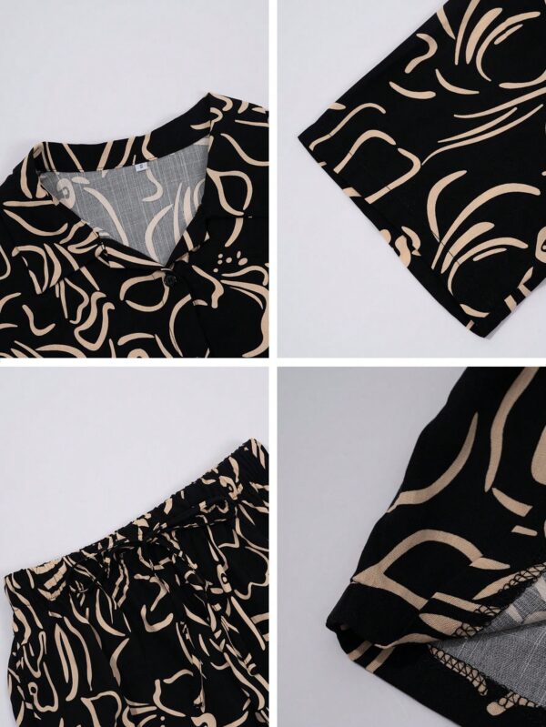 Conjunto Veraniego Bohemio de Blusa y Shorts con Estampado Floral - Image 70