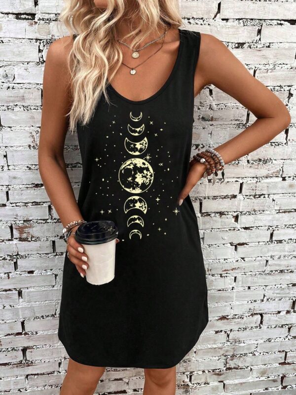 Vestido Bodycon sin Mangas con Estampado de Moda - Image 54