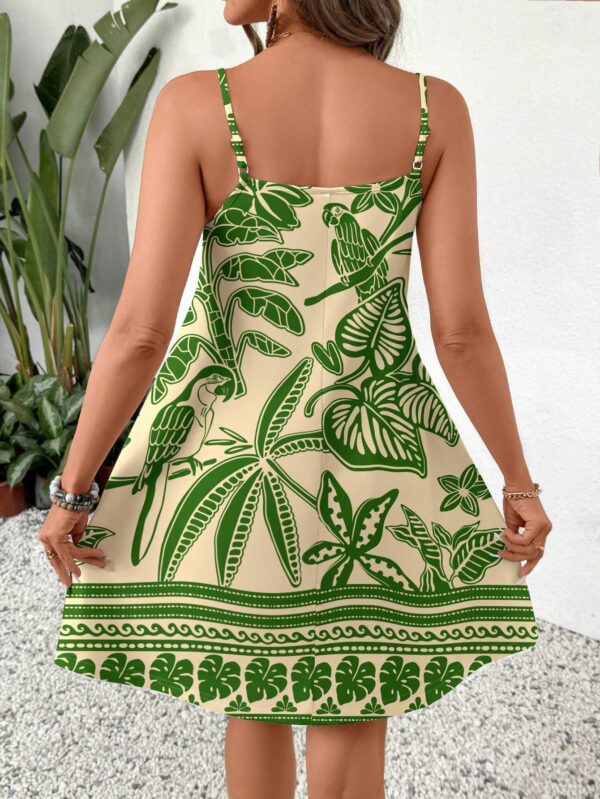 Vestido Mini Casual con Estampado Floral y Tirantes Espaguetis - Image 78